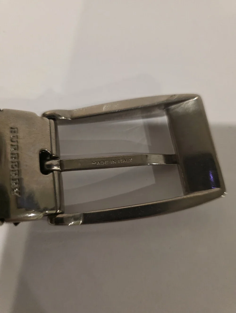 Burberry polished silver